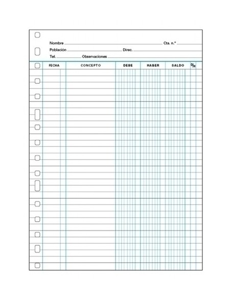 RECAMBIO MULTIFIN Fº 16 ANILLAS C/CORR